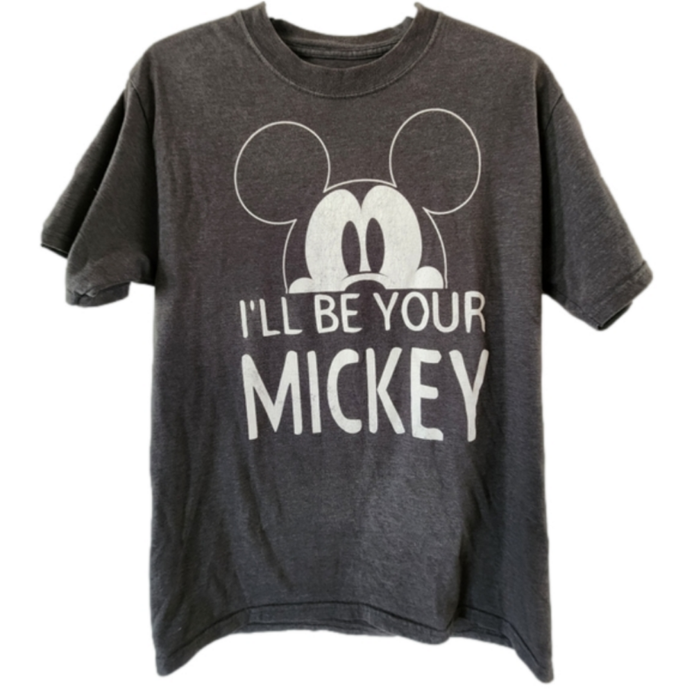 DISNEY Parks Authentic I'll Be Your Mickey Grey T-Shirt Medium